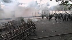 Tear gas fired as teachers and police clash over pay dispute Instructional Video