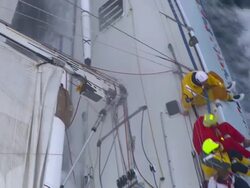 Brokenwood, the 54ft yacht sailed by Sailors with Disabilities in the 2009 Sydney to Hobart Yacht Race. Skippered by David Pescud, Australia Stock Footage