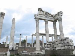 HD: Pergamum-Turkey "Temple of Trajan" Stock Footage