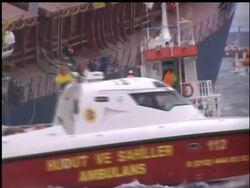 A cargo ship struggled to pump out water that seeped in through cracks after it brushed against two anchored ships while trying to moor in strong winds off the coast of Istanbul on Friday, but a senior maritime official said it was not in danger of sinking. Instructional Video