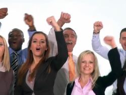 HD SLOW-MOTION: Successful Business Team Stock Footage