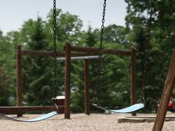 Abandoned Swings Stock Footage