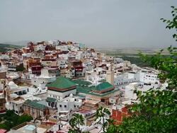 Moulay Idriss cityscape Stock Footage