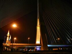 Night bridge Stock Footage