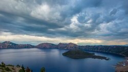Oregon Crater Lake Stock Footage