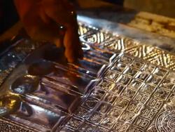 Silver handicrafts , Thailand Stock Footage