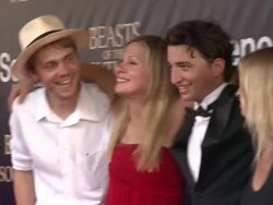 Nathan Harrison, Lucy Alibar, Benh Zeitlin and Eliza Zeitlin at Fox Searchlight Pictures And Cinereach Present 'Beasts Of The Southern Wild' Premiere & Party, New Orleans, Louisiana, 06/25/12. Stock Footage