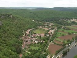 Lot Valley And Surrounding Hills Stock Footage