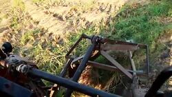 Farmer Tractor & Field working concept Stock Footage