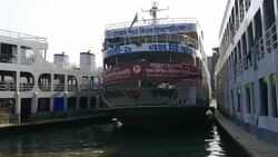 Sadarghat Launch Terminal in Dhaka Bangladesh is a bustling passenger transport hub that connects the capital city with the rest of the country Stock Footage