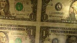 Moving Dollars, Grunge Style. HD Stock Footage