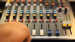 Live Mixing Desk Stock Footage
