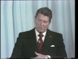 Ronald Reagan / George Bush Debate Stock Footage