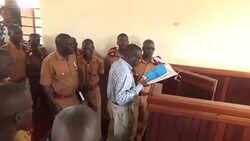 CLEAN : Ugandan opposition leader Besigye in court on treason charges News Clip