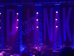 ATMOSPHERE: Signage at St. John's Health Center's Power Of Pink Benefiting The Margie Petersen Breast Center Stock Footage