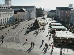 WS Market Square of city / Karlsruhe, Baden-Wurttenberg, Germany      Stock Footage