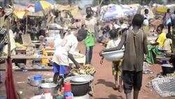CLEAN : Bangui: refugees camp near the airport News Clip