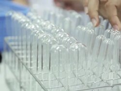 Preparation equipment in the laboratory Stock Footage