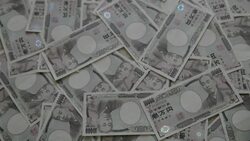 Japanese 10000 YEN.(Ichi-man Yen) Slow motion. Stock Footage