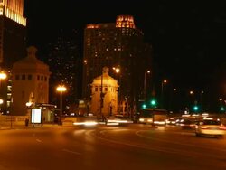 Chicago Traffic By Night - Timelapse Stock Footage