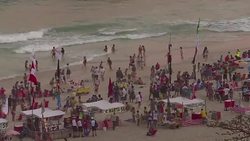 CLEAN : Beach volleyball opens at Rio Olympics News Clip