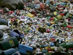MS ZI Shot of recyclable materials / Cairo, Egypt Stock Footage