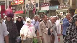 CLEAN : Muslim pilgrims arrive in Mecca ahead of hajj News Clip