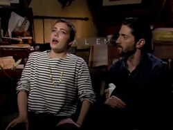 INTERVIEW - Elise Eberle and Iddo Goldberg - "Salem" Louisiana Press Junket Stock Footage