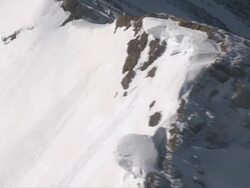 AERIAL WS POV View of snow mountains / Montana, United States Stock Footage