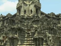 Tilt Up Shot Angkorwat Tower Siem Reap Cambodia  Stock Footage