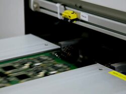 Storage of electronic circuit boards after soldering Stock Footage