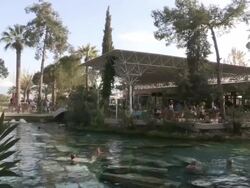 Pool, Pamukkale (Hierapolis), Turkey Stock Footage