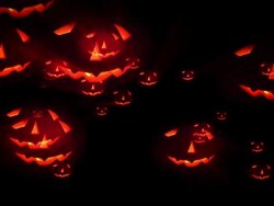 Halloween pumpkin attack, loopable - HD Stock Footage