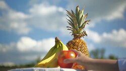 Fruits decoration Stock Footage