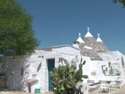 La bella Italia, Alberobello Trulli house, Italy Stock Footage