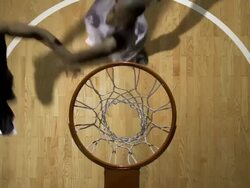 Basketball Player Performing A Lay Up Stock Footage