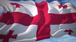 Georgia Flag Stock Footage