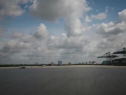 WS POV T/L Shot of boat moving along Mekong Delta / Vung Tau, Vietnam Stock Footage