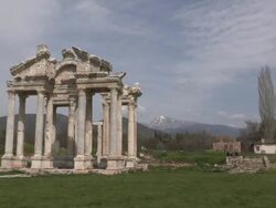 Tetrapylon, Aphrodisias, Turkey Stock Footage