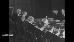 Winston Churchill speaks of Nazis at WWII conference of Commonwealth and allied ministers News Clip