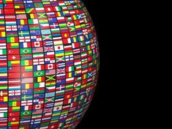 (Loop) World Flags (Alpha channel) Stock Footage