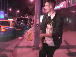 Sam Pepper on Miley Cyrus Smoking Joint on MTV EMA at Bootsy Bellows in West Hollywood Stock Footage
