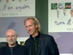 Announcement of Genesis 'Turn It On Again' Tour Dates Stock Footage