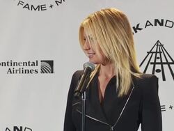 EVENT CAPSULE REPORTER/CHYRON: 25th Annual Rock And Roll Hall Of Fame Induction Ceremony - Press Room Stock Footage