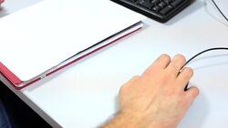 Office Worker Using Mouse Stock Footage