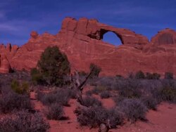 Arched rock formation in Arches National Park, Moab, Utah Stock Footage