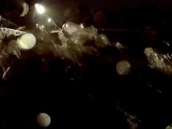 Flood Waters Running Down Sewer Drain Stock Footage