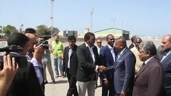 CLEAN : African Union mission headed by Congolese FM arrives in Libya News Clip