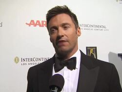 INTERVIEW: Hugh Jackman on hosting tonight's benefit Stock Footage
