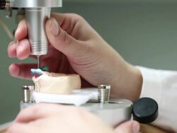 dental technician working with a drill Stock Footage